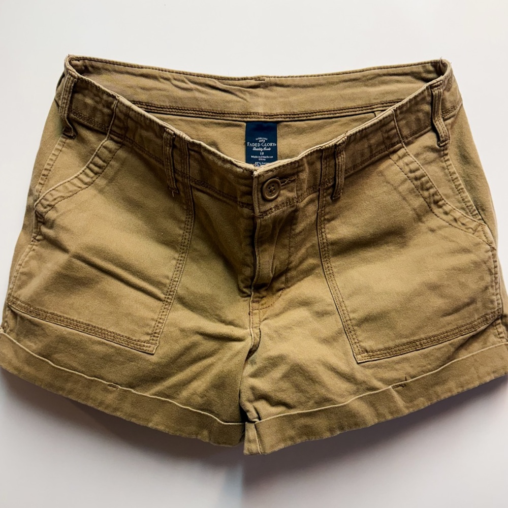 Faded Glory Women's Tan Cargo-Style Shorts
